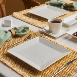 Karaca Trend Emboss Quadrat Frühstücksset und Servierschalen, 32 Teilig