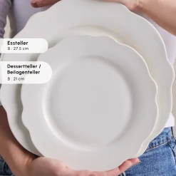 Karaca Vera White Geschirrset für 12 Personen, 84 teilig