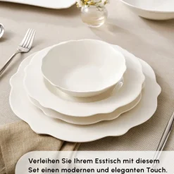 Karaca Vera White Geschirrset für 12 Personen, 84 teilig