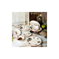 Karaca Very Berry für 6 Personen Frühstücksset und Servierschalen, 26 Teilig