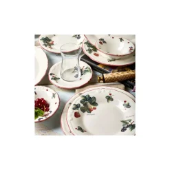 Karaca Very Berry für 6 Personen Frühstücksset und Servierschalen, 26 Teilig