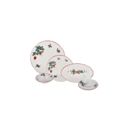 Karaca Very Berry für 6 Personen Frühstücksset und Servierschalen, 26 Teilig