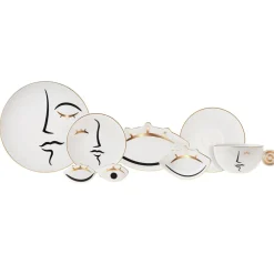 Karaca Visage für 6 Personen Frühstücksset und Servierschalen, 26 Teilig