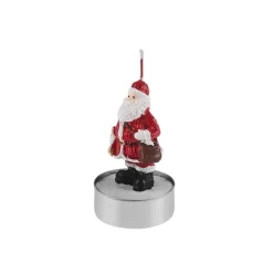 Karaca Weihnachten Santa 3 Teilig Kerze, 18.5x6.7cm, Rot