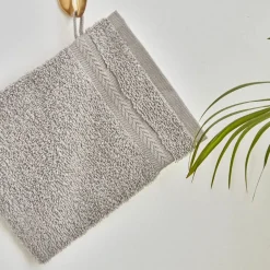 Karaca Wheat helles Grau 100% Baumwolle Waschlappen 16X22 cm