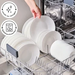 Karaca White Pure Opal Glas Tafelservice 24-teilig für 6 Personen