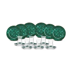 Karaca Zümrüt für 6 Personen Dessert Set , 18 Teilig