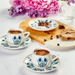 Karaca İznik Neues Formular Kaffeetasse Set für 6 Personen 100 ml