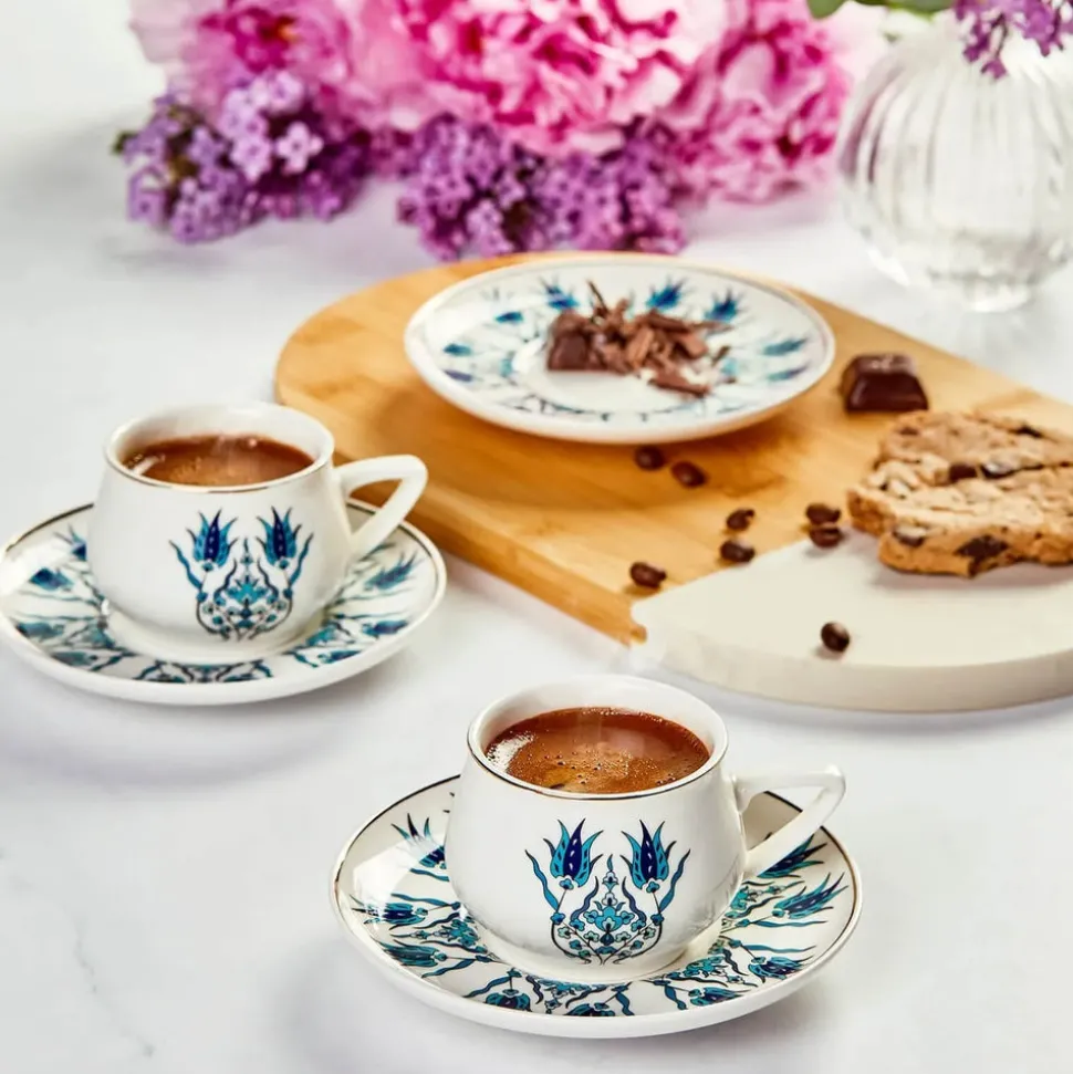 Karaca İznik Neues Formular Kaffeetasse Set für 6 Personen 100 ml