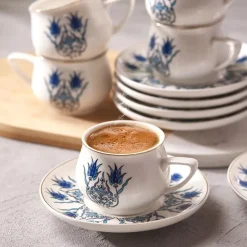 Karaca İznik Neues Formular Kaffeetasse Set für 6 Personen 100 ml
