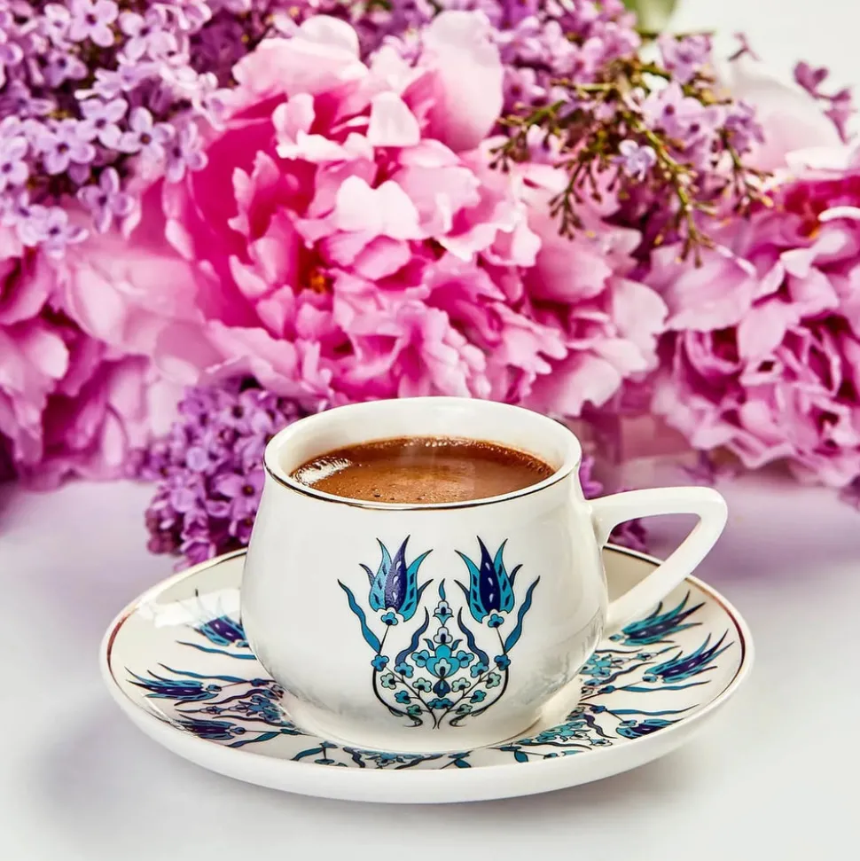 Karaca İznik Neues Formular Kaffeetasse Set für 6 Personen 100 ml