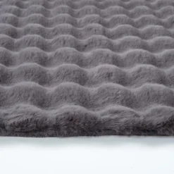 Kaschmir Teppich 7/24 Cosy Premium Bubble Anthrazit 80x150 cm