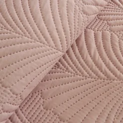 Leaf Bettüberwurf-Set Anthrazit 230x240 Cm + 2 (50x70 Cm)