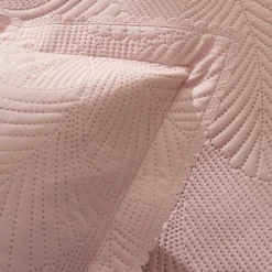 Leaf Bettüberwurf-Set Anthrazit 230x240 Cm + 2 (50x70 Cm)