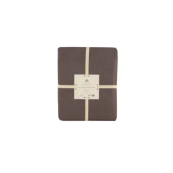 Leaf Bettüberwurf-Set Anthrazit 230x240 Cm + 2 (50x70 Cm)