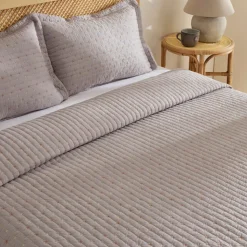 Margot Bettüberwurf Set Grau 230x240cm + 2(50x70) cm