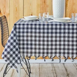 Sarah Anderson Quadratisch Navy Blau Picknick-Tischdecke 140x140 cm