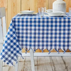 Sarah Anderson Quadratische Blaue Picknick-Tischdecke 140x140 cm